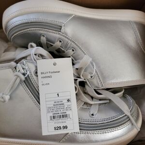 BILLY Footwear Kids Silver High-Top Sneakers